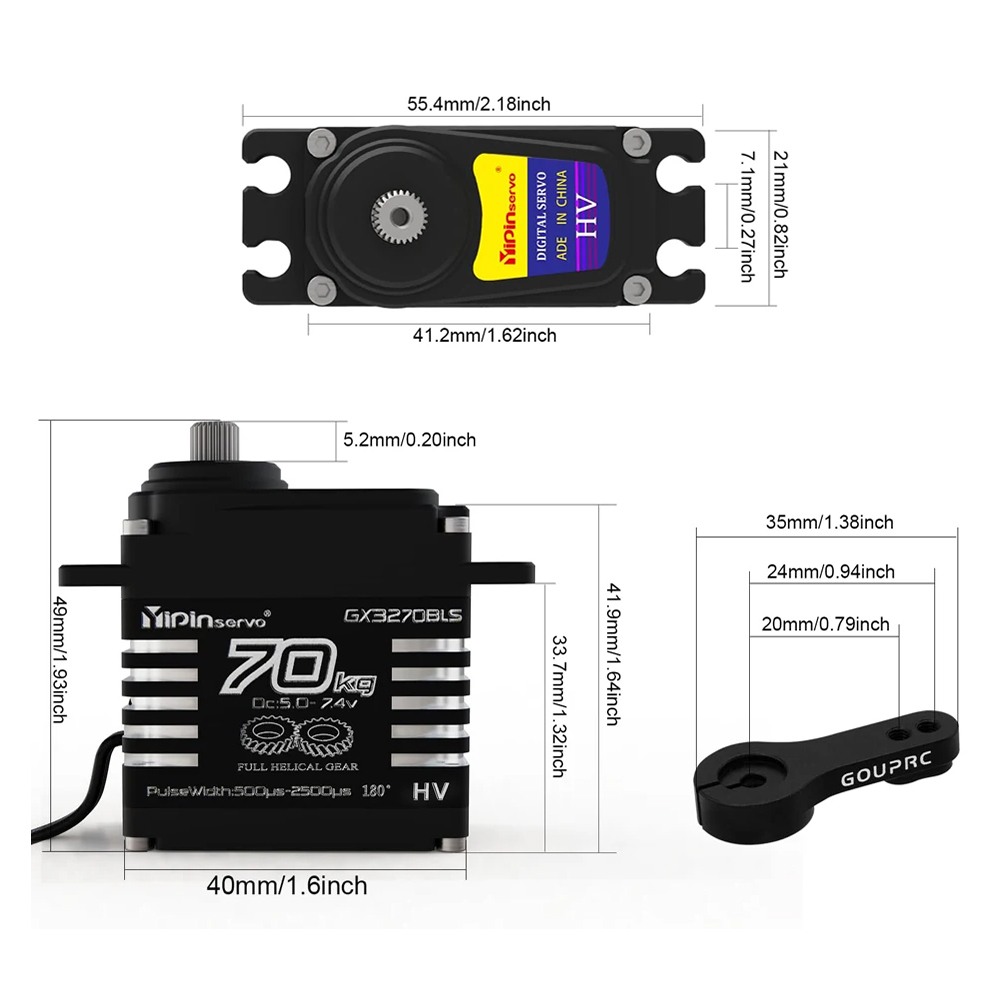 1/2PCS 70KG 대형 토크 브러시리스 모터 디지털 - Rc Hobby Tools 리뷰 및 가격
